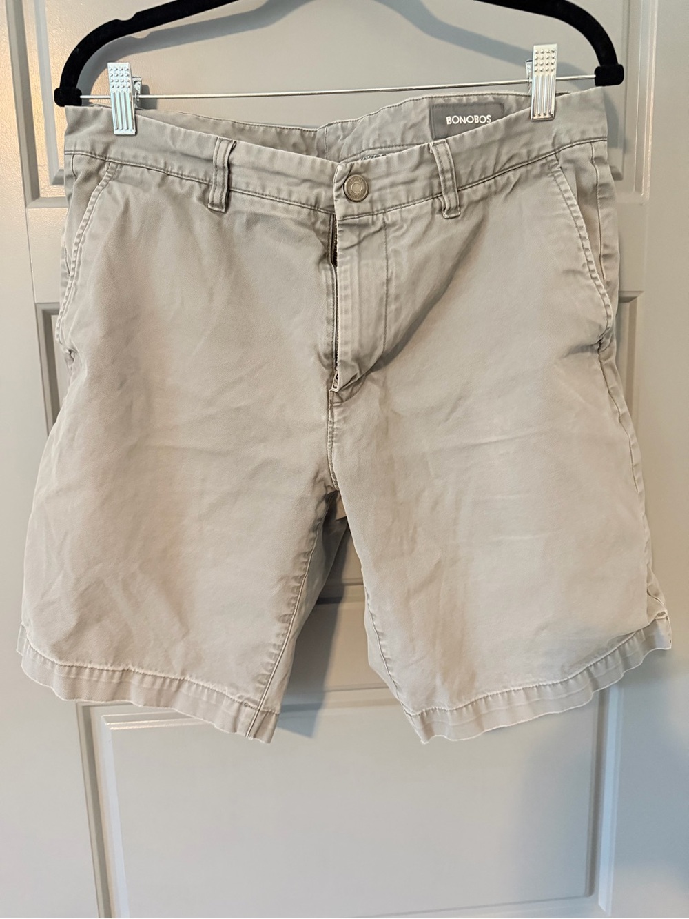 Bonobos Men's Light Khaki Flat Front Cotton Shorts